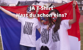 2 Jugendliche mit T-Shirt der Jungen Aktion